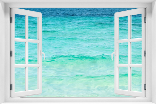 Fototapeta Naklejka Na Ścianę Okno 3D - tropical sea waves blue water