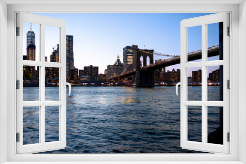 Fototapeta Naklejka Na Ścianę Okno 3D - Puente de Brooklyn