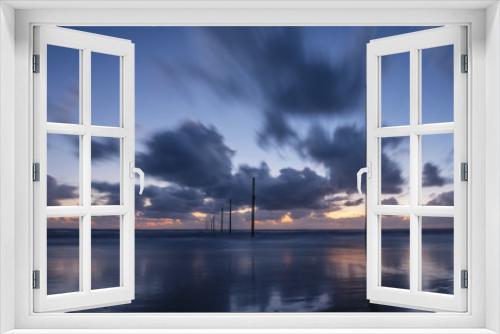 Fototapeta Naklejka Na Ścianę Okno 3D - Sunset on the north sea coast