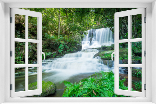 Fototapeta Naklejka Na Ścianę Okno 3D - Beauty in nature, Mun Dang Waterfall at Phu Hin Rong Kla National Park, Thailand