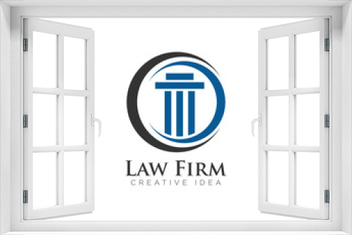 Fototapeta Naklejka Na Ścianę Okno 3D - Law Firm Logo Design Vector