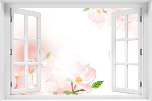 Fototapeta Naklejka Na Ścianę Okno 3D - background with spring flowers and blur