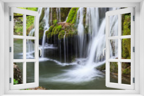 Fototapeta Naklejka Na Ścianę Okno 3D - Bigar Cascade Falls in Nera Beusnita Gorges National Park, Romania.