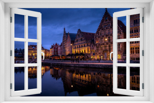 Riverside views in Ghent Belgium