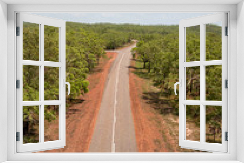 Fototapeta Naklejka Na Ścianę Okno 3D - The dirt roads leading into the outback in the Northern Territory, Australia