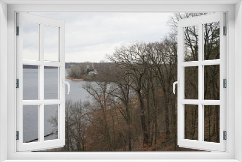 Fototapeta Naklejka Na Ścianę Okno 3D - Blick von Nikolskoe über die Havel mit Pfaueninsel