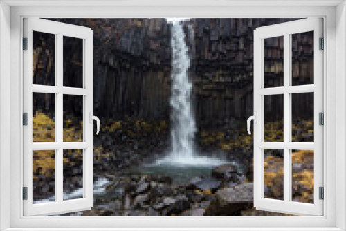 Fototapeta Naklejka Na Ścianę Okno 3D - Svartifoss Waterfall in Skaftafell national park (Iceland)