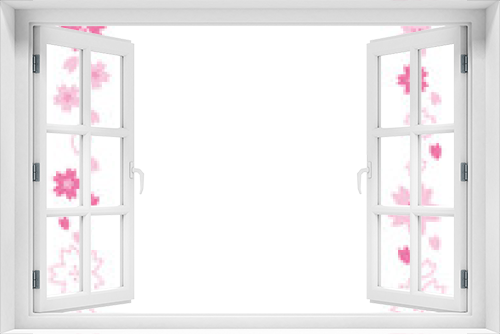 Fototapeta Naklejka Na Ścianę Okno 3D - 可愛い桜の花のデコレーションフレーム