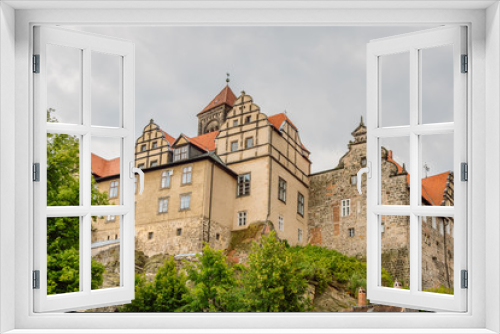 Close up view of the Quedlinburg Castle hill, Germany.