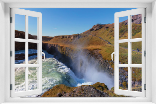 Fototapeta Naklejka Na Ścianę Okno 3D - Island, Gullfoss