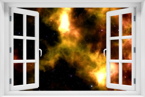 Fototapeta Naklejka Na Ścianę Okno 3D - Background with multiple colored space nebula design