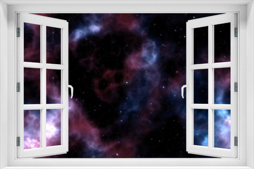 Fototapeta Naklejka Na Ścianę Okno 3D - Background with multiple colored space nebula design
