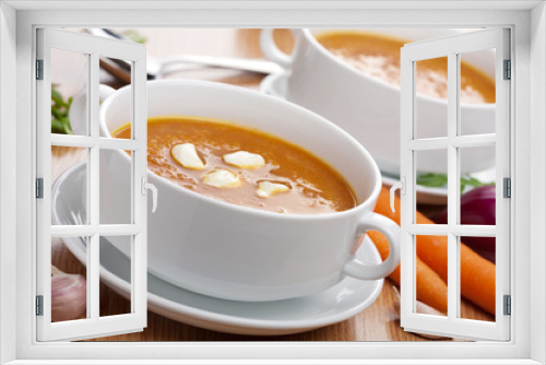 Fototapeta Naklejka Na Ścianę Okno 3D - vegetable soup