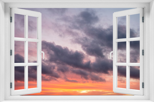 Fototapeta Naklejka Na Ścianę Okno 3D - Stunning vibrant sunset colorful sky background