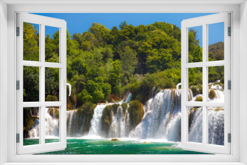 Fototapeta Naklejka Na Ścianę Okno 3D - waterfall in the krka park