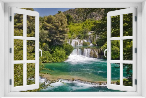Fototapeta Naklejka Na Ścianę Okno 3D - waterfall in krka national park
