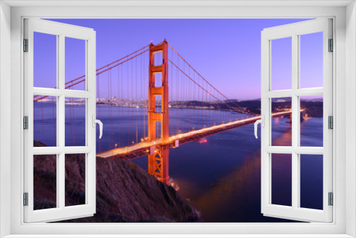 Fototapeta Naklejka Na Ścianę Okno 3D - Golden Gate Bridge Sunset