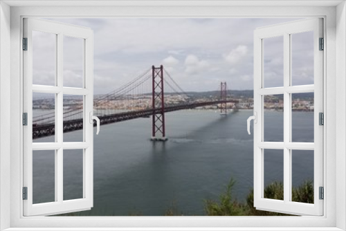 Fototapeta Naklejka Na Ścianę Okno 3D - 25 de Abril Bridge Portugal