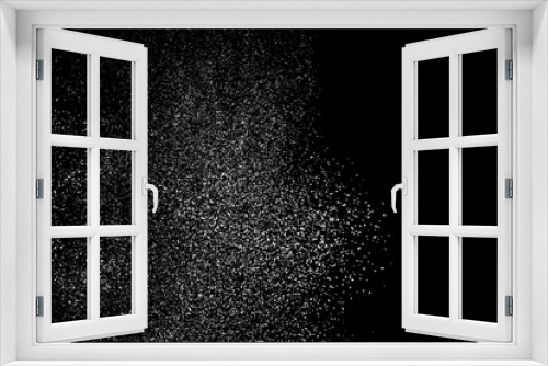 Fototapeta Naklejka Na Ścianę Okno 3D - Grain abstract  texture isolated on black background. Noise design element. Distress overlay textured. Vector illustration,eps 10.
