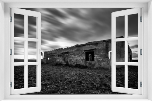 Fototapeta Naklejka Na Ścianę Okno 3D - Collapsed barn
