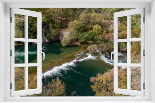 Fototapeta Naklejka Na Ścianę Okno 3D - Cascading Waterfalls Skradinski Buk. Krka