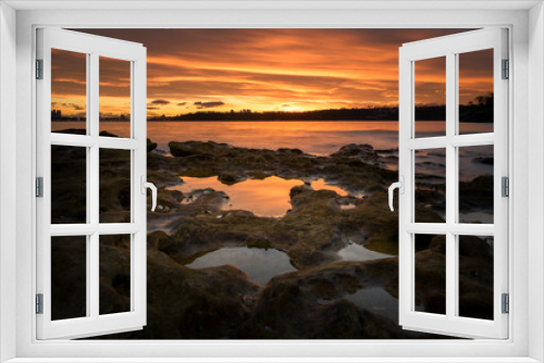 Fototapeta Naklejka Na Ścianę Okno 3D - Sydney Harbour at sunset, Sydney Australia