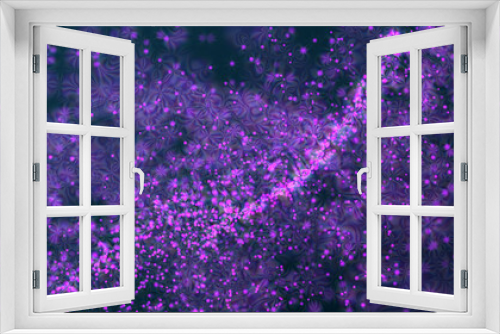 Fototapeta Naklejka Na Ścianę Okno 3D - Abstract background consisted of many purple dots.