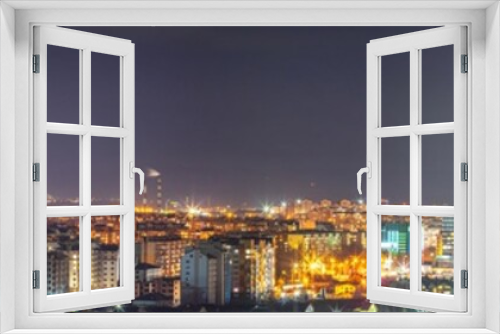 Fototapeta Naklejka Na Ścianę Okno 3D - Panorama of the night city