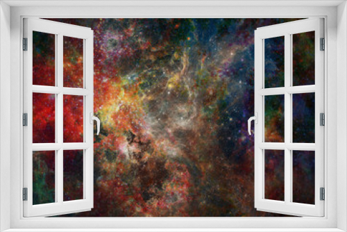 Fototapeta Naklejka Na Ścianę Okno 3D - Galactic Space. Colorful stars in Universe
