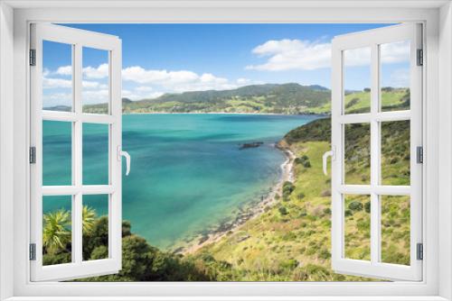 Fototapeta Naklejka Na Ścianę Okno 3D - View to the Martin's beach and Omapere, New Zealand