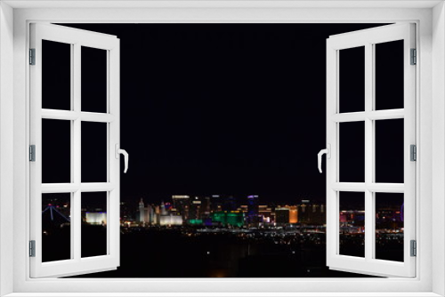 Fototapeta Naklejka Na Ścianę Okno 3D - Vegas Skyline