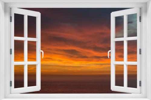 Fototapeta Naklejka Na Ścianę Okno 3D - Orange sky after sunset