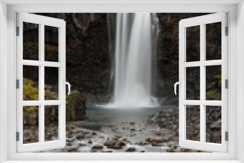 Fototapeta Naklejka Na Ścianę Okno 3D - Waterfall Scene from the Westfyords in Iceland