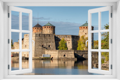 Fototapeta Naklejka Na Ścianę Okno 3D - Medieval Olavinlinna castle in Savonlinna, Finland