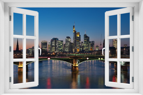 Fototapeta Naklejka Na Ścianę Okno 3D - Skyline Frankfurt