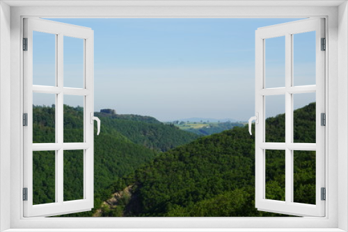 Fototapeta Naklejka Na Ścianę Okno 3D - Blick über den Hunsrück