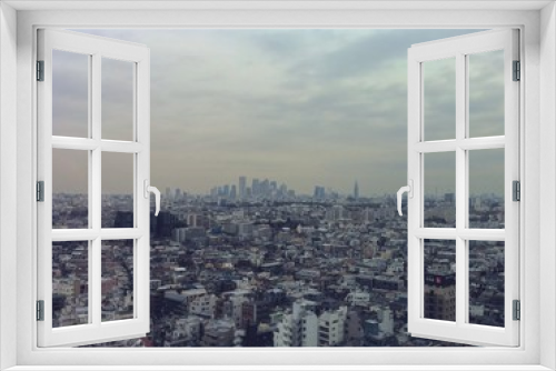 Fototapeta Naklejka Na Ścianę Okno 3D - Cloudy City