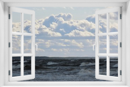 Fototapeta Naklejka Na Ścianę Okno 3D - High clouds over sea