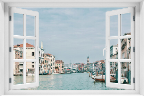 Fototapeta Naklejka Na Ścianę Okno 3D - Panoramic view of the Grand Canal in Venice, Italy