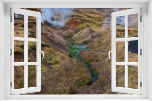 Fototapeta Naklejka Na Ścianę Okno 3D - Reykjadalur hot spring thermal river (Iceland)