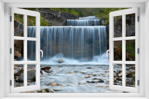 Fototapeta Naklejka Na Ścianę Okno 3D - Stufen- Wasserfall