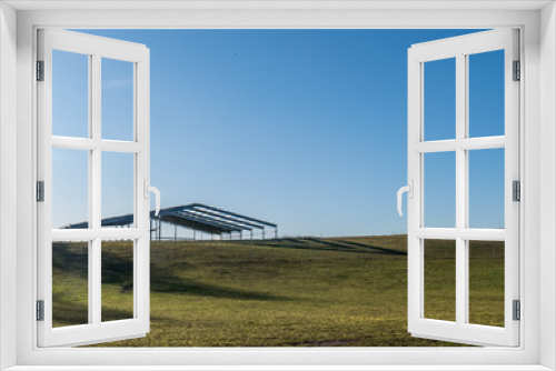 Fototapeta Naklejka Na Ścianę Okno 3D - Neubau einer landwirtschaftlichen Lagerhalle