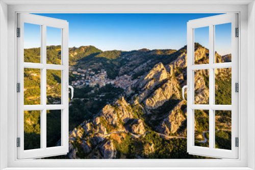 Fototapeta Naklejka Na Ścianę Okno 3D - Castelmezzano village in Apennines Dolomiti Lucane. Basilicata, Italy