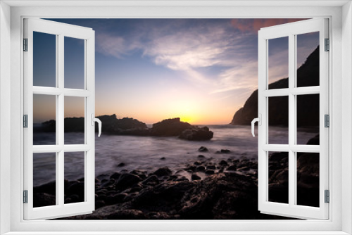 Fototapeta Naklejka Na Ścianę Okno 3D - Sunset on the coast of Azores Island, Sao Miguel