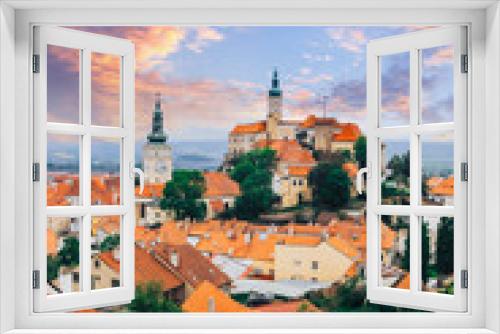 Fototapeta Naklejka Na Ścianę Okno 3D - Panoramic view of Mikulov in Czech