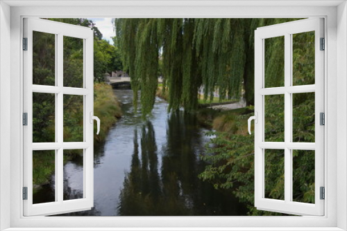 Fototapeta Naklejka Na Ścianę Okno 3D - Landscape at river Avon in Christchurch on South Island of New Zealand