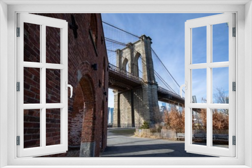 Fototapeta Naklejka Na Ścianę Okno 3D - ブルックリンブリッジパークからの風景