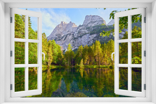 Fototapeta Naklejka Na Ścianę Okno 3D - Beautiful landscape on the lake Gosaulacke.  Austrian Alps, Salzburg region. 