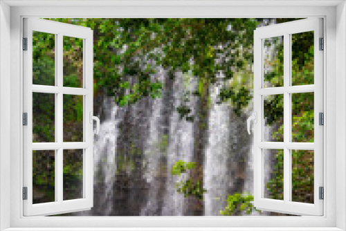 Fototapeta Naklejka Na Ścianę Okno 3D - Beautiful waterfall Llanos de Cortez  in Liberia, Costa Rica.