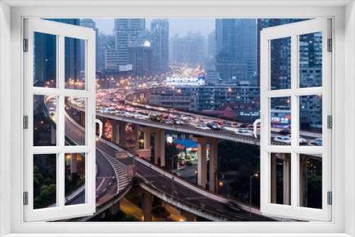 Fototapeta Naklejka Na Ścianę Okno 3D - China Shanghai City Scenery